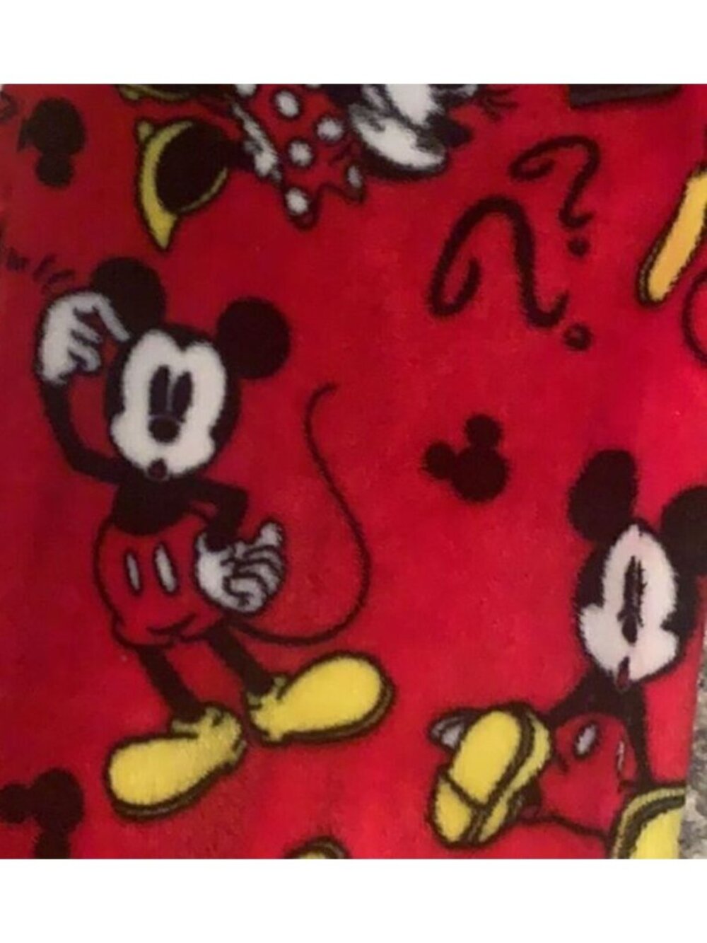 DisneyRed Mickey Mouse & Minnie Mouse Fleece Pajama Lounge Pants Sz Small - Picture 4 of 14